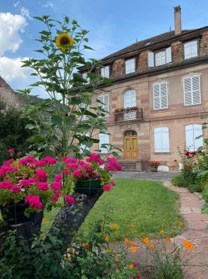 Château La Petite Sorbonne in Marlenheim mit blühendem Park